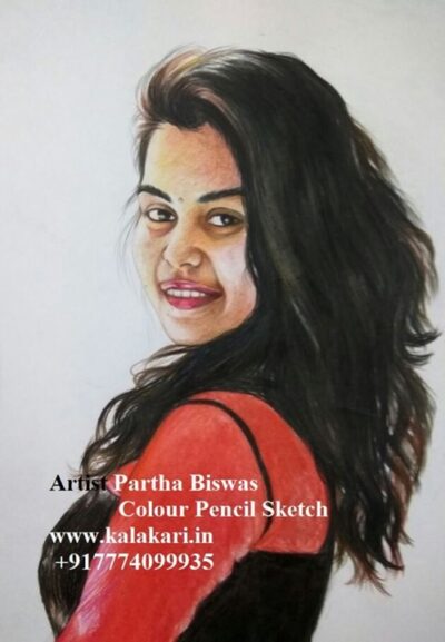 custom photo to pencil color sketch