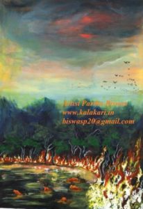 Fire painting Art_Abstract painting