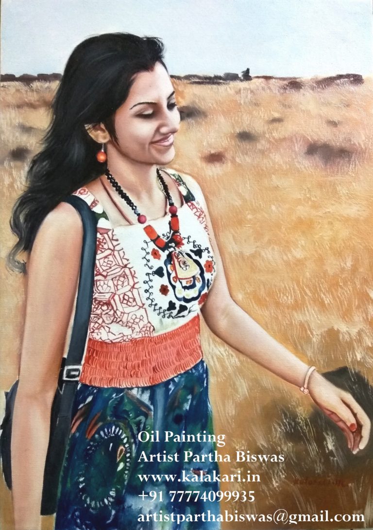 Women oil painting