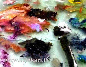 photo to oil painting. oil palette
