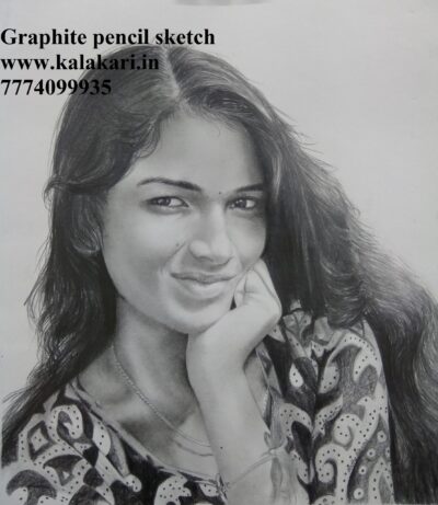 pencil sketch of girl