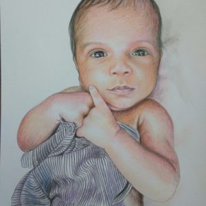 Color pencil sketch of Kid