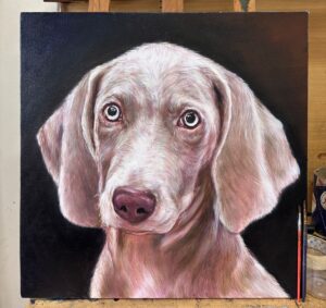 custom hand-painted portrait artwork created from photograph by Kalakari