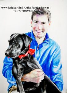 Pencil color art painting