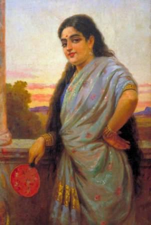 Famous Portrait Artists Raja Ravi Verma Painting