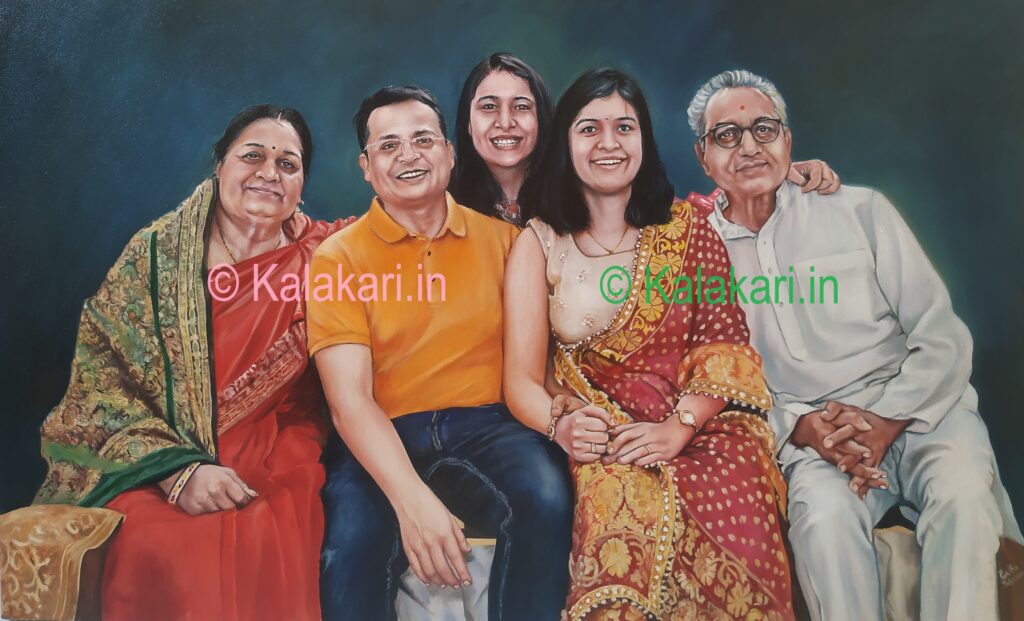 Family Oil Painting