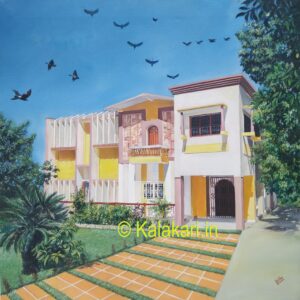 House portrait painting