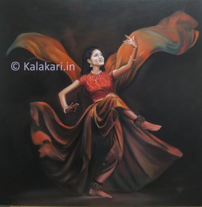 Girl dancing painting