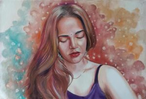 Art style Acrylic painting portrait