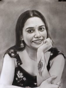 Handmade charcoal sketch