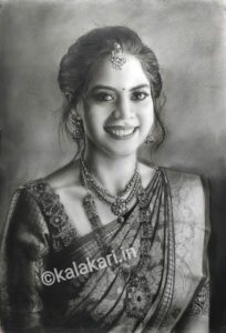 Charcoal portraits from photos