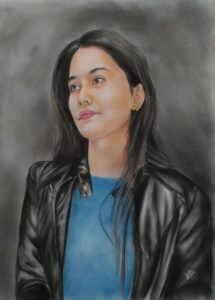 custom colored pencil art. Handmade color pencil sketch from photo.