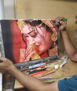 watercolor portraits from photo. hand painted by Indian artists