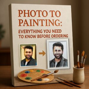 Photo to painting. Handmade portrait from photo