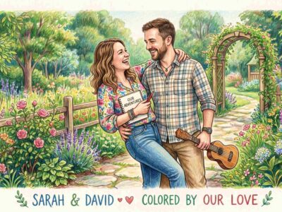 Couple illustration art