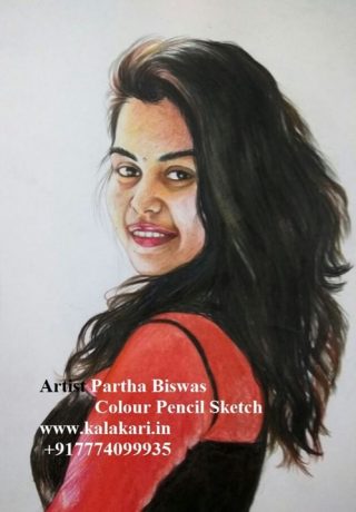 custom photo to pencil color sketch