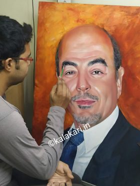 Large size portrait painting