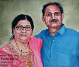 Oil portrait painting order in India