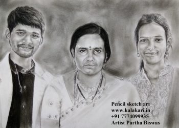 Pencil sketch gift to mother