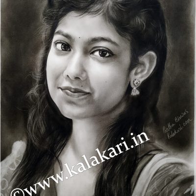 Charcoal Drawing Of Girl