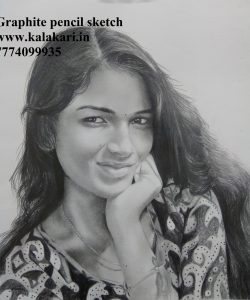 pencil sketch of girl