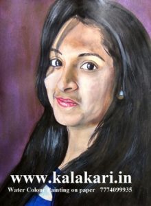 Watercolor painting portrait