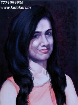 Custom photo painting of girl